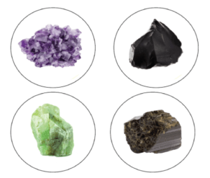 amethyst jade tourmaline crystals for far infrared and obsidian