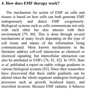 Section 4 How does PEMF Therapy Work excerpt from PEMF study