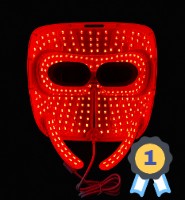 MitoGLOW back of mask showing LED layout
